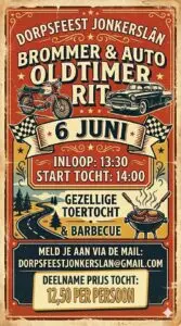 Brommer en auto oldtimer rit