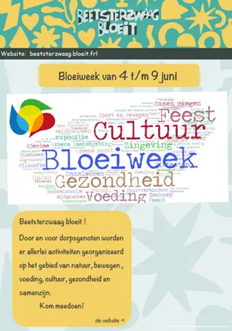 Bloeiweek Beetsterzwaag 4 t/m 9 juni